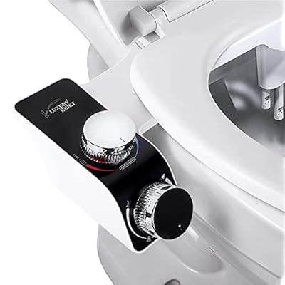 ANALIM Bidet Attachment for Toilet Seat, Non-Electric Bidet Hot and Cold Fresh Water for Frontal & Rear Wash with Self-cleaning Dual Nozzles and Adjustable Pressure Control