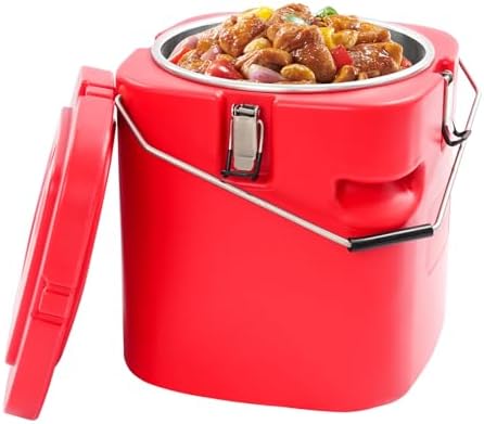 Portable Insulated Food Warmer & Drink Dispenser, Stainless Steel Cooler for Camping, Parties, Picnics, Banquets & Canteens - Hot & Cold Beverage Storage