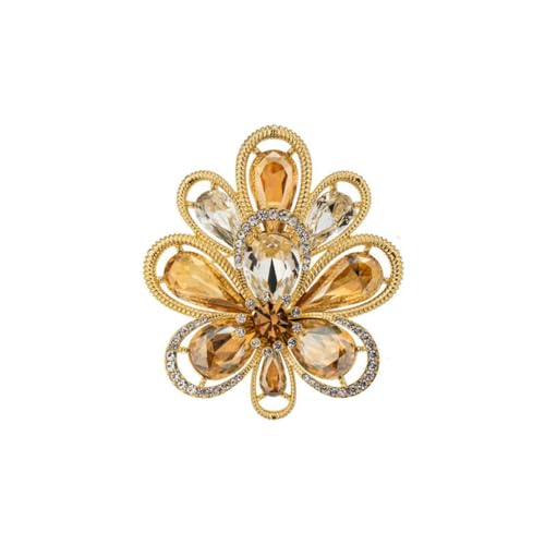 Broche de fleur en cristal pour mariage et soirées : l'accessoire mode et tempérament doux