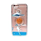 iPhone 6s plus case,iphone 6 plus case, liujie Liquid Cool Quicksand Moving Stars Bling Glitter Floating Dynamic Flowing Case Liquid Cover for Iphone 6s plus 5.5inch (SL basketball blue)