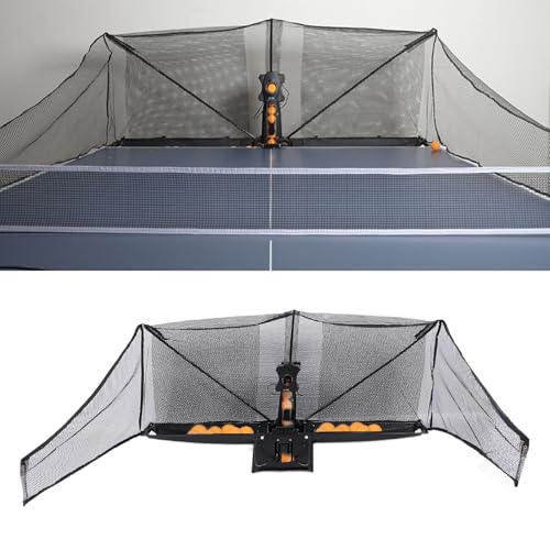 Robot de Tenis de Mesa, Máquina Automática de Robot de PingPong Topspin Backspin Máquina de Pelotas de PingPong con Red, Lanzador de Pelotas de Tenis de Mesa, para Práctica