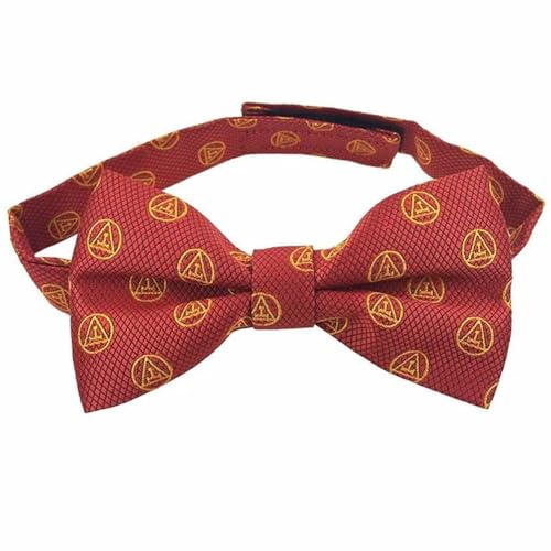 Bricks Masons Masonic Royal Arch RA Bow Tie with Taus Red and Yellow