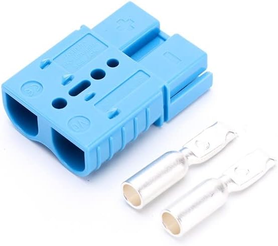 120Amp 2 Way Plastic Housing Kit Battery Cable Connector Quick Disconnect for Recovery Winch Car Trailer Blue