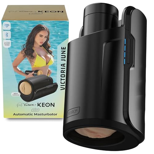 Keon Male Masturbateur automatique avec Victoria June Stroker - Connect with Interactive Adult Content via FeelMe AI - Up to 230 Strokes per Minute - Hands Free WiFi Enabled