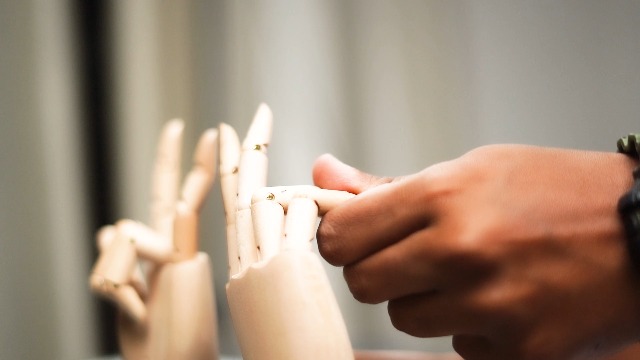 Mains Articulées Bois Pour Dessin - 2 Pièces (Gauche/Droite) - 18.5 Cm - Mannequin Artiste