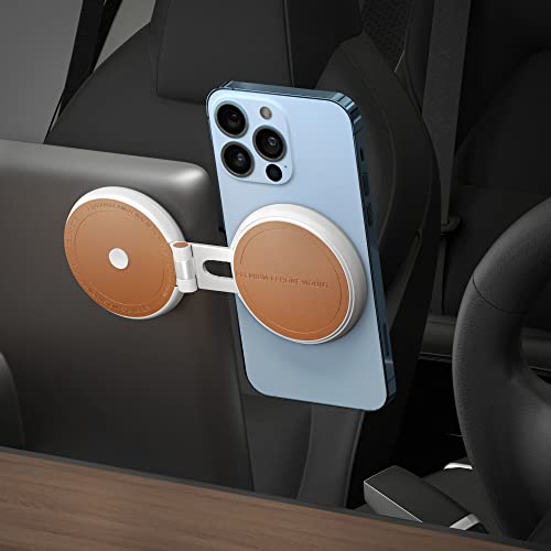 Magnetic Phone Holder for Car, Magnetic Phone Mount for Tesla Model 3/X/Y/S, Adjustable Phone Mount for iPhone 14 13 12 Pro Max Mini MagSafe Case & All Phones Magsafe Rings Included