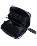 [LUCKYSGY] 財布 メンズ 2つ折り じゃばら コンパクト財布 ミニ財布 本革 小さい財布 カードケース 薄型 ボックス型 小銭入れ 革 ミニウォレット 3種類レザー カード11枚収納 ギフト BOX付き