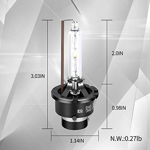 D4S/D4R 6000K Xenon Hid Replacement Bulb White Metal Stents Base 12V Car Headlight Lamps Head Lights 35W 1Pair (D4S/D4R) #TOP5