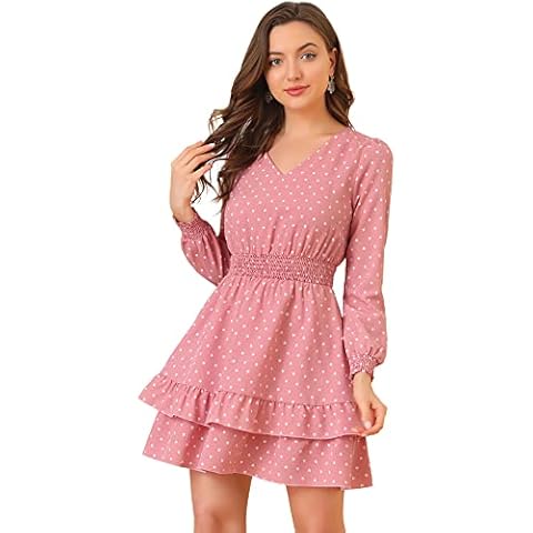 Allegra K Vestido Manga Larga Corazón Cintura Alta Cover