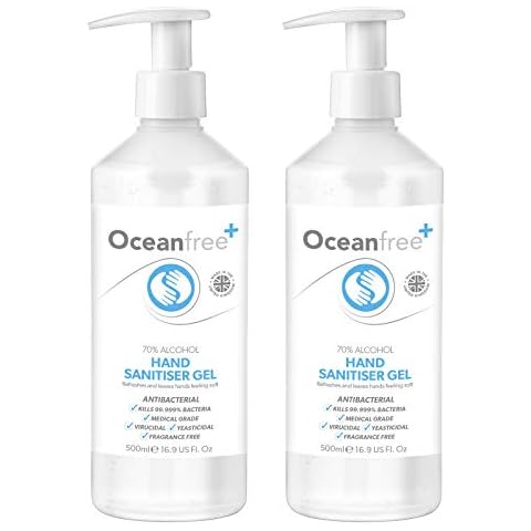 70% Alcohol Hand Sanitiser Gel - 2x 500ml Cover