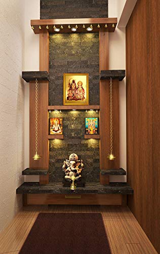 Image of ADA Handicraft Wood Wall And Pooja Photo Frame (35 x 25 cm, Multicolour)
