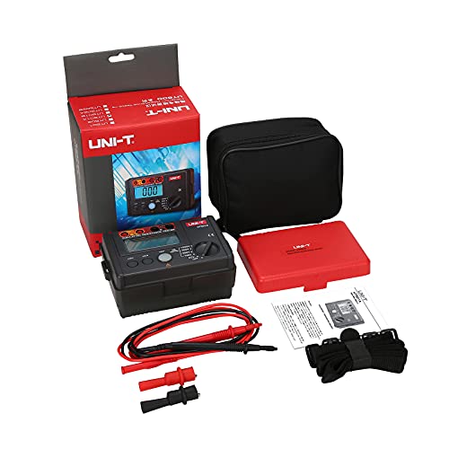 Image of UNI-T Digital Megohmmeter UT501A Insulation Resistance Tester Multimeter, Electrician Megohm Meter, 125V /250V /500V /1000V Test Voltage, 0.01~200Ω Low Resistance Testing, 2000 Counts Auto Ranging