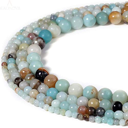 6mm Round Amazonite Stone Beads for Jewelry Making Natural Gemstone Semi Precious Strand 15 Inch(60-65pcs/Strand) - Image 3