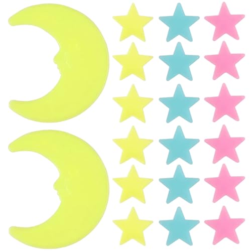 VICASKY stickers de estrellas y luna fosforescentes PVC