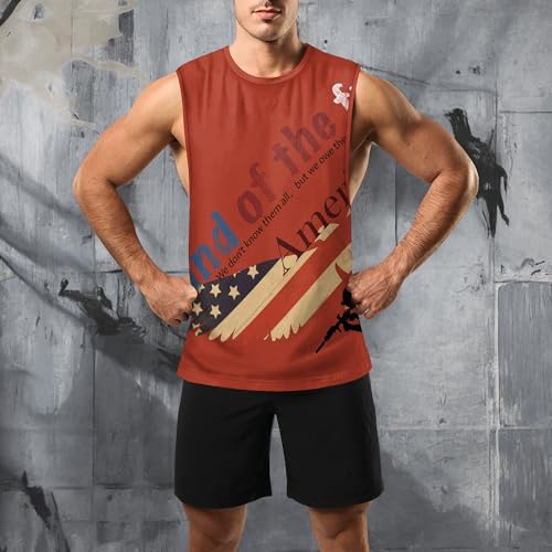 Image of Zhyaj Summer Tanks Top for Men Flag Graphic Print Sleeveless Shirts Casual Working Out Vest T-Shirts Loose-Fit Men's Tank