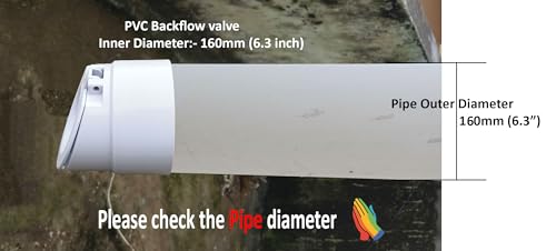 Image of ESEKSAFAR PVC Backflow Valve, Anti Rats Cockroaches, Snakes Backflow Strainer [Drain Cap /PVC Drain Cover /Hose Non Return Water Valve (Please measure pipe size) (2, 160mm)