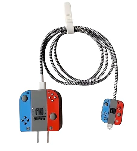 Image of Cartoon 3D Design Protective Case Compatible with Apple 18W - 20W USB-C Power Adapter Charger, Protective Cover for iPhone 18W & 20W Power Adapter Charger with Wire Saver. (Nintendo)