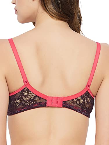 Image of Clovia Women's Padded Non-Wired Full Cup Polka Dot Multiway T-Shirt Bra in Brown