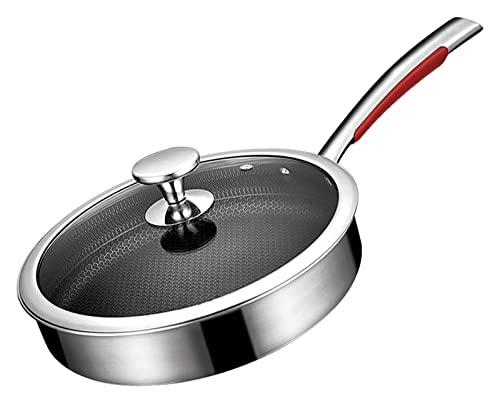 Wok poêle antiadhésive avec couvercle Vision pour cuisine saine