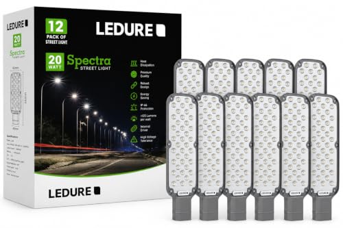 Image of Ledure 20W LED Street Light|IP-65 Waterproof Light|Cool White,Pack-12