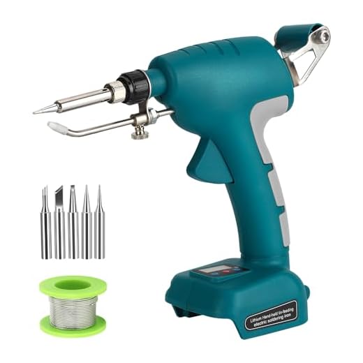 Cordless Soldering Iron Kit Compatible with Makita 18V Li-ion Battery,75W Digital Display Hand-held Automatic Feed Soldering Gun with 0.04" Solder Wire,5pcs Solder Tips for Home DIY,Repairing Welding