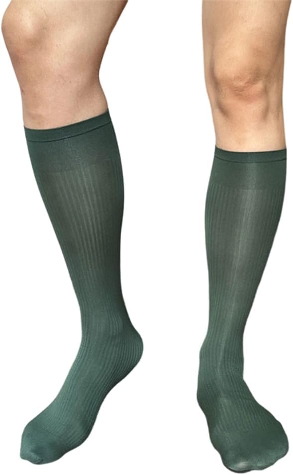 1Pair Men's Middle Calf Business Dress Socks for Prom Professional Attire
