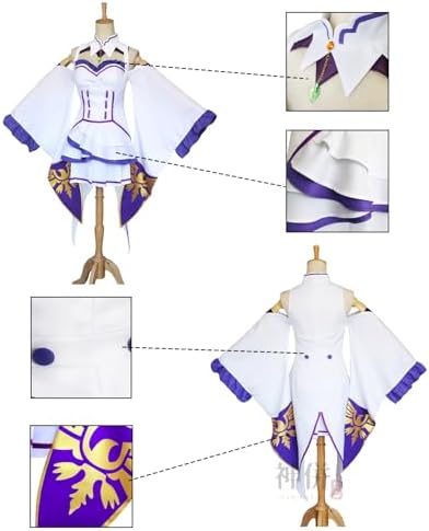 Amazon.co.jp: [神併良品] エキドナ コスプレ衣装 ウイッグ付き Re:0