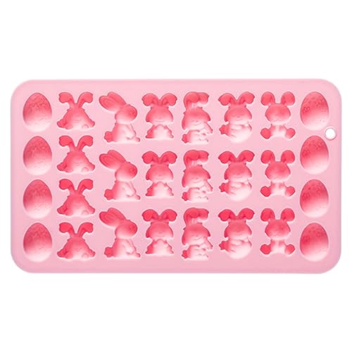 Easter Molds - Bunny Egg Silicone Tray | Reusable Baking Mold With Easy Release Design, Dessert Maker For Cookie Muffin Jelly, C