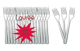 Plastikgabel LUX Mehrweg Dessertgabeln Plastikbesteck - Transparent 500 Stück