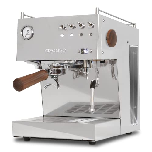 Ascaso Steel DUO Espresso Machine | PID | Programmable | Volumetric Controls | Dual Thermoblock | 120V | (Stainless Steel)