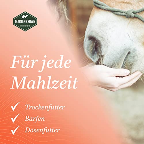 Martenbrown® 1 Liter Norwegisches Premium Lachsöl für Hunde, Pferde und Katzen | Fischöl aus der Flasche | für Trockenfutter, Dosenfutter oder als Barf-Öl