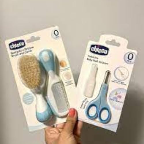 PACK ESCOVA E PENTE + TESOURINHA - AZUL