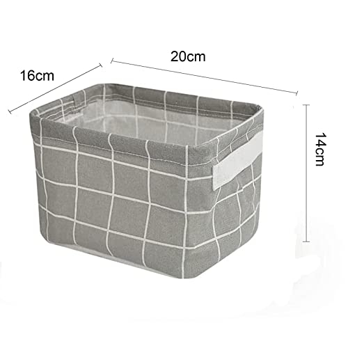 JEOPKO 4 Packs Fabric Storage Basket Organizer with Handles, Foldable Waterproof, Small Baskets and Household Square Mini Box, box - Image 2