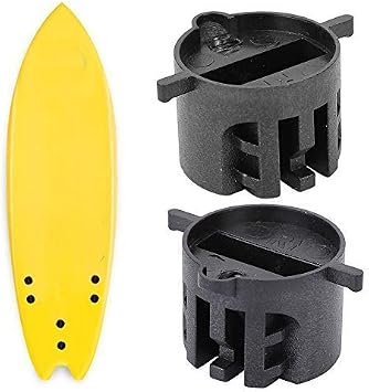ZJchao Surf Fin Plug,6pcs Black/White Plastic Cup Plug Surfboard FCS Round Surf Fin Plug G5 Box Fin Plug & Screw Key