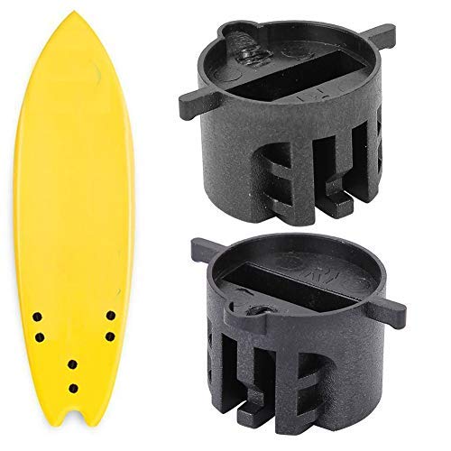 ZJchao Surf Fin Plug,6pcs Black/White Plastic Cup Plug Surfboard FCS Round Surf Fin Plug G5 Box Fin Plug & Screw Key (1#)