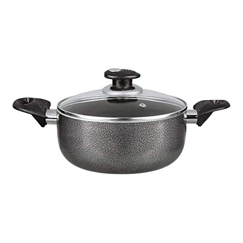 Brentwood Non-Stick 2-1/2 MM Aluminum Dutch Oven, 8-1/2-Quart, Gray