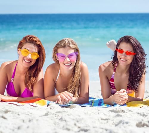 40 Mixed Style Rimless Sunglasses Retro Colored Party Glasses Funny Rimless Pool Bachelor Costume Accessories2