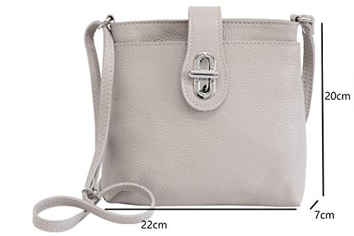 AmbraModa Italiaans echt lederen handtas schoudertas crossbody tas citybag crossover voor vrouwen GL007 (Camel) - Image 6