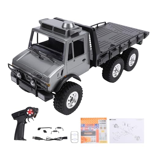 Camion Tout-Terrain RC 1:18 à 6 roues motrices avec phares LED et batterie