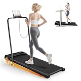 HomeFitnessCode Laufband Klappbar mit Neigung - Walking Pad Laufpad für Zuhause Klein Mini Walkpad mit Steigung Untertisch Elektrisch 1-8 KMH Lauf Walking Band Gehband, Schwarz