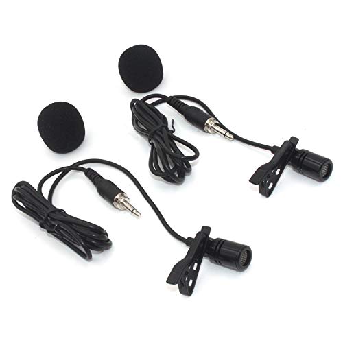 Zramo Metal 3.5Mm Mono Screw Hands-Free Lavalier Microphone W/Outside Screw Connector For Sennheiser Wireless Transmitter- Noise Cancelling Condenser Mic, Clear Voice (2X Lapel Microphone) #TOP10