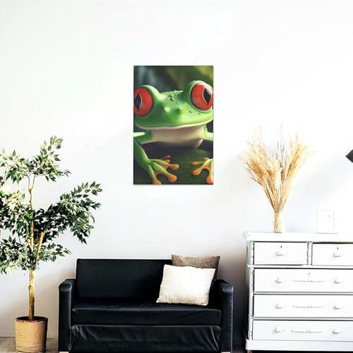 Impression HD sur toile grenouille - Tableau mural premium - 2