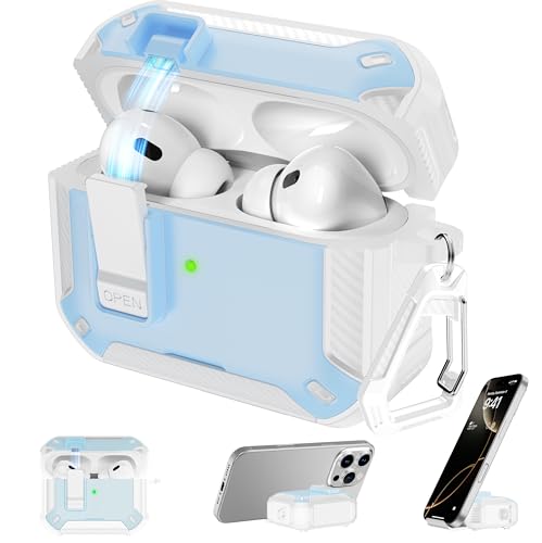 Image of RFUNGUANGO for AirPods Pro 2 Case, White Blue