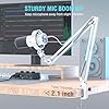 FIFINE White Podcast Microphone Kit, Dynamic Microphone with Boom Arm, XLR/USB Port for PC/Audio Mixer, Gaming Mic with Headphone Jack for Vocal, Streaming, Music Recording -K688CTW #1
