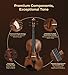 Vangoa 4/4 Solid Wood Acoustic Violin Full Size Fiddle Set for Beginner Adult Student Teen Kids with Violin Case, Bow, Rosin, Shoulder Rest, Tuner, Strings, Natural