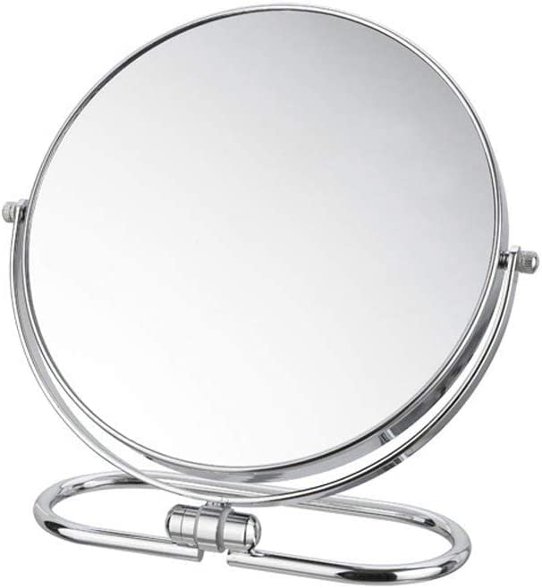 Specchio per Il Trucco Specchio per Il Trucco, Specchio Doppio da Tavolo Pieghevole Specchio da Parete in Metallo Europeo Specchio Portatile