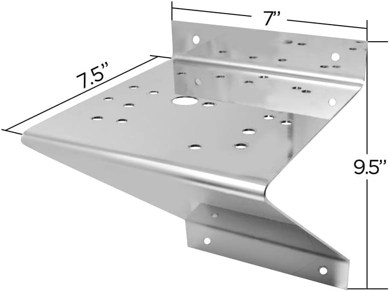 Pro LED BRK4 Stainless Steel Side Mount Bracket for Warning Light Beacons, 14 Gauge, 304 Stainless, #8 Mirror Finish
