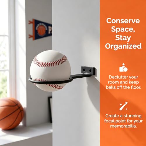 TGLVGDXR 15 Pcs Baseball Softball Display Holder Baseball Wall Mount Holders Wall Mount Rack for Display Storage (15 Pack, High bottom) by TGLVGDXR - Used condition - Image 5