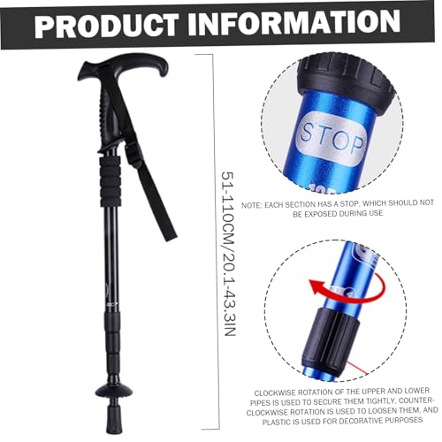 Bastón plegable Jorzer de aluminio para proteger rodillas en senderismo 4