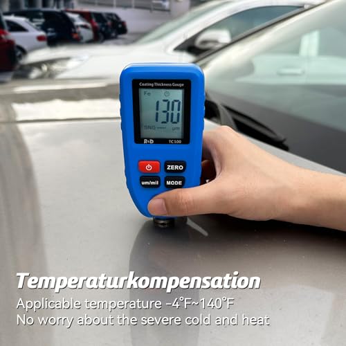 Image of Car Coating Thickness Meter, Paint Mil Thickness Gauge,Blue | For Used Car Buyers, Spot Hidden Repairs, Auto Fe /NFe Detector